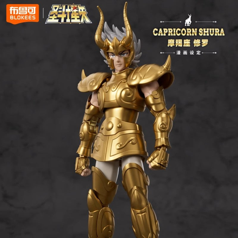 Novos Blokees Saint Seiya Champion Series Boneco de Ação Shiryu Shura Máscara da Morte Kit Modelo de Montagem Estatueta Brinquedos Colecionáveis Presentes