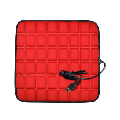 5V USB Heated Car Seat Cover 43x43cm Electric Heating Pad Universal Car Seat Heating Cushion Foot Warmer for Autumn and Winter