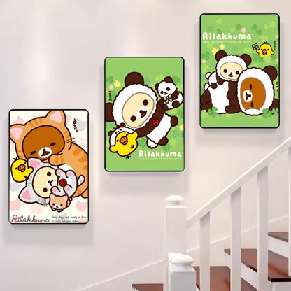 Cute Cartoon Anime R-Rilakkuma Poster High Quality Wall Art for Home Office Bedroom Living Room Hallway Bar Perfect Gift Idea