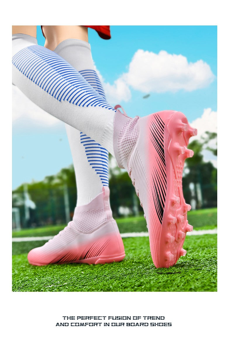 Men Fast Soccer Shoes Professional TF/FG Indoor Futsal Football Field Boot Unisex Society Cleats Long Spikes Sneaker Comfortable