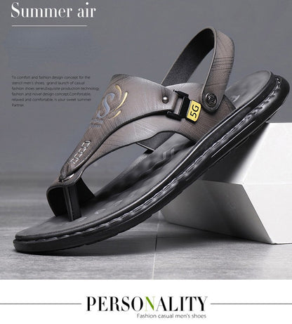 Brand Men's Sandals Summer Soft soled Anti slip Beach Shoes Male  Outdoor comfortable Men slippers Luxury High Quality sandalias