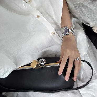 Fashion Long Clutch Bag for Women Luxury Designer Kiss Clip Handbags Luxury Pu Leather Underarm Shoulder Bags Trend Party Purses