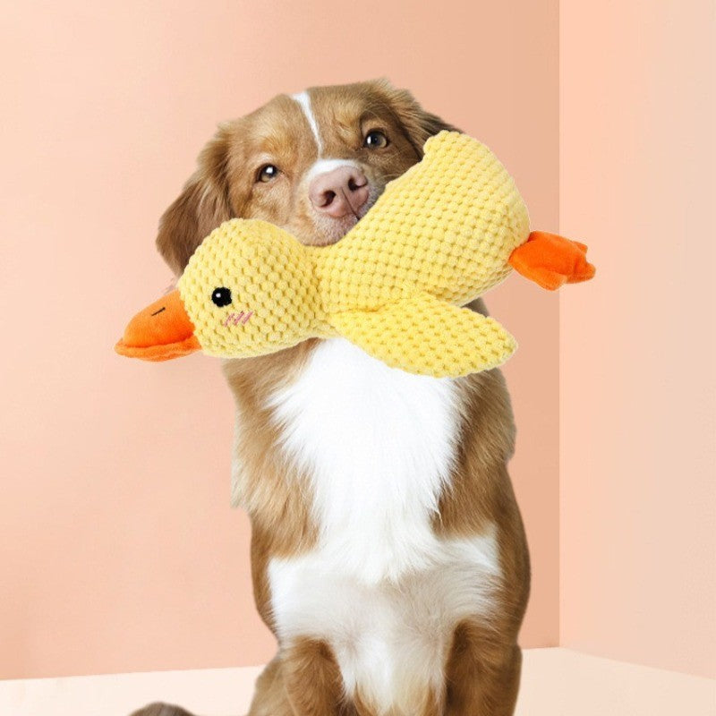 Brinquedo para Cão de Estimação Interativo Resistente a Mordidas Indestrutível Anti-Mastigação com Som de Pato para Aliviar o Estresse