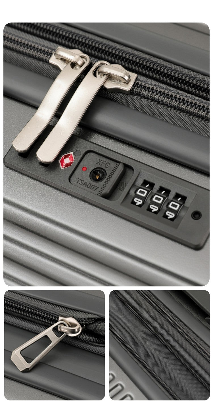 sushimu Suitcase Wide Handle Travel Suitcase Men 20 24 26 Carry-On Luggage Women PC  Trolley Case Can expand capacity