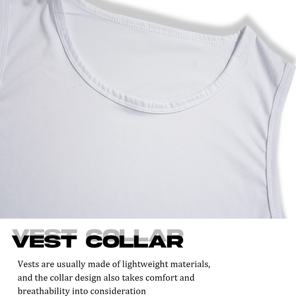 Men's Sport Slim Vest Summer Breathable Sleeveless Round Neck Gym Exercise Running Tank Top Male Sport Fitness Tees Undershirt