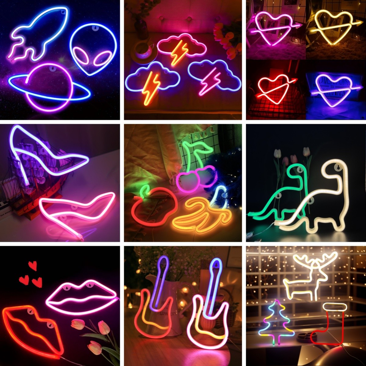 1 Piece, Decorative Neon Light for Modern Art Ambiance, Holiday Party Christmas Wall Decoration, Wedding Scene Graduation Gift, USB or Battery Powered (Battery Not Included)