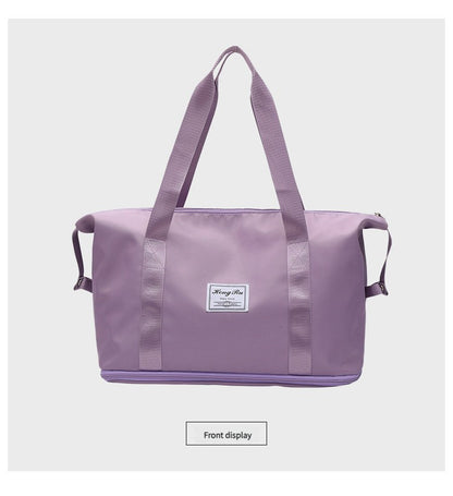 Travel Fitness Waterproof Foldable Luggage Handbag Outdoor Luggage Storage Bag Dry Wet Separation Fitness Bag Handbag