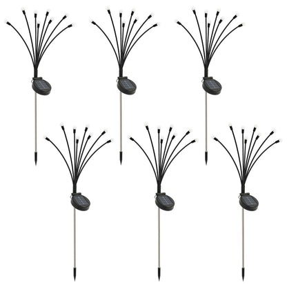 8-Head Solar Firefly Lights LED Solar Outdoor Decorative Garden Lights Waterproof High Flexibility Yard Patio Pathway Holiday