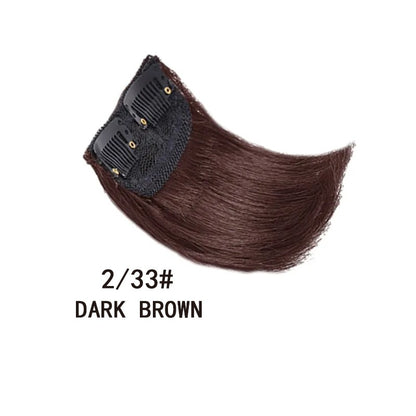 10cm Extensão de Cabelo Sintético Curto Liso Invisible Pad Forro Lateral Superior da Cabeça Aplique para Mulheres