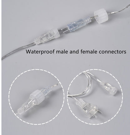 2.5M 232LED Fairy Lights String with Flat Cables Flowing Strobe Copper Wire Lights Festival Outdoor Waterproof Decorative Lights