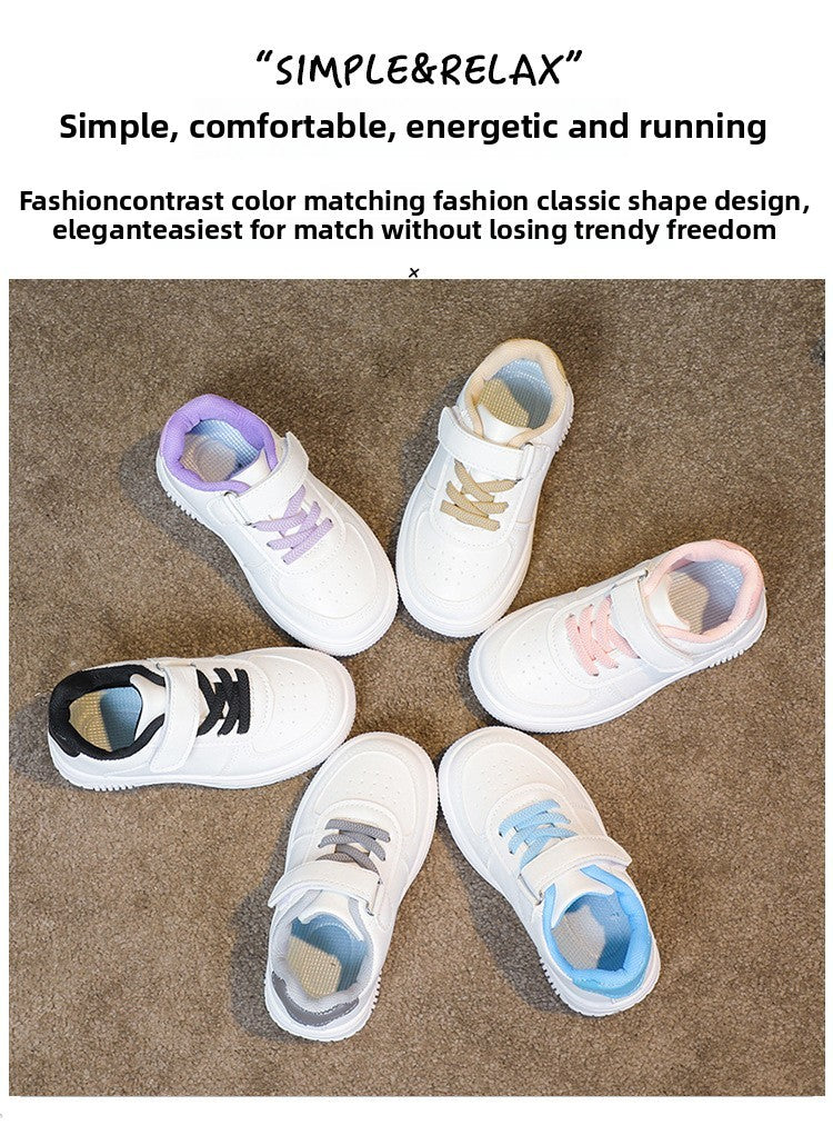 2025 Girl shoe spring Autumn Boy White Shoe Casual Running kid Shoe Anti Slip Soft Sole Sneaker kid tenis Hot selling item