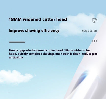 Aparador de Patas de Cachorro Atualizado com Luz LED Aparador de Pelos Portátil Impermeável para Animais de Estimação com Visor Máquina de Tosa para Cães Lâmina Alargada de 18mm