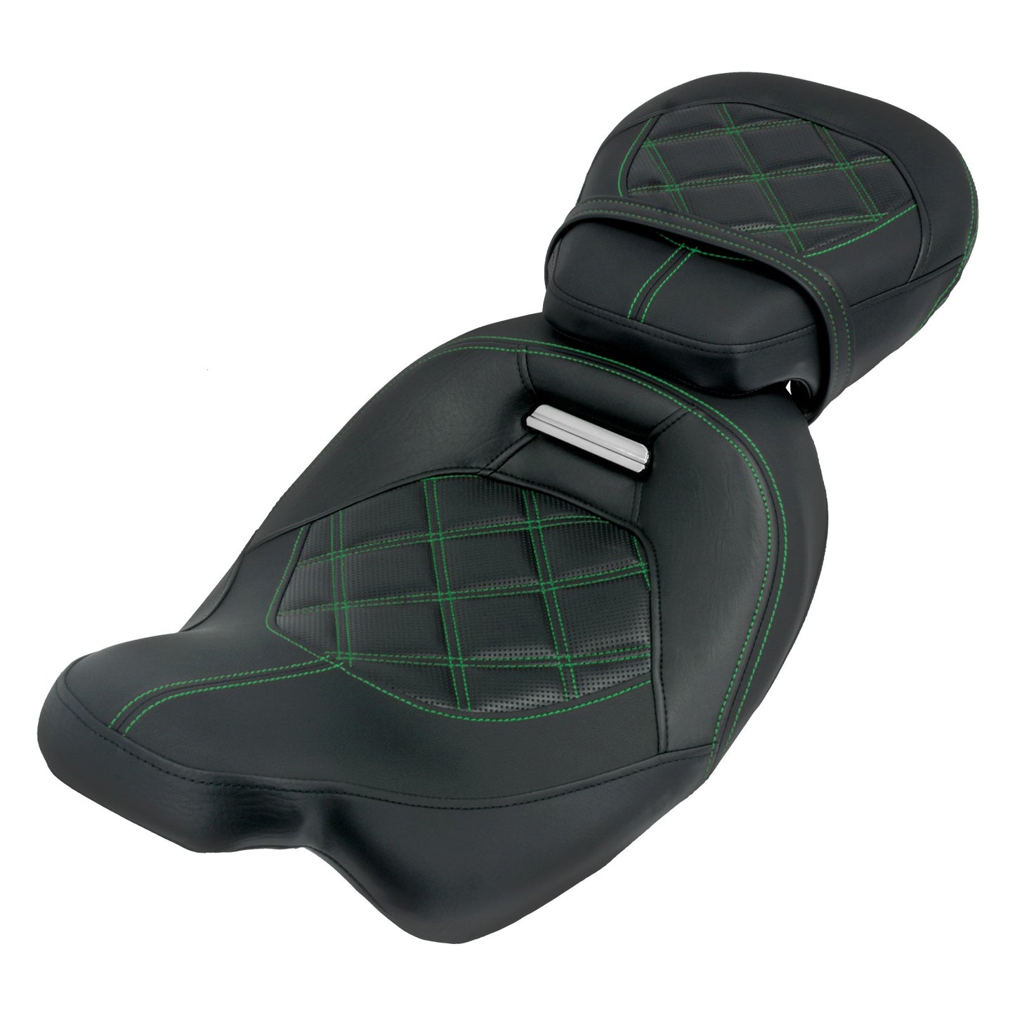 Motorcycle Two Up Seat Black Front Rear Driver Passenger Seat For Harley Touring Road King Street Electra Road Glide 2009-2024