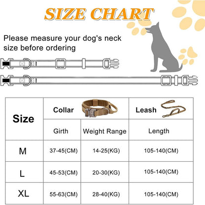 Coleira Tática Estilo Esportivo para Cães, Coleira Utilizável para Cães de Médio a Grande Porte com Capacidade de Tração para Adestramento Canino