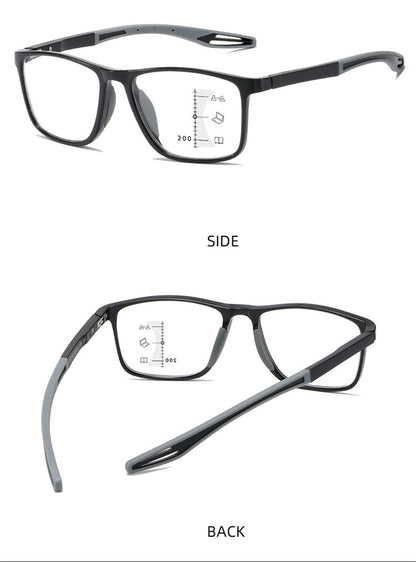 TR90 Anti-blue Light Multifocal Reading Glasses Men Women Progressive Near Far Eyewear Ultralight Sports Farsight Eyeglasses