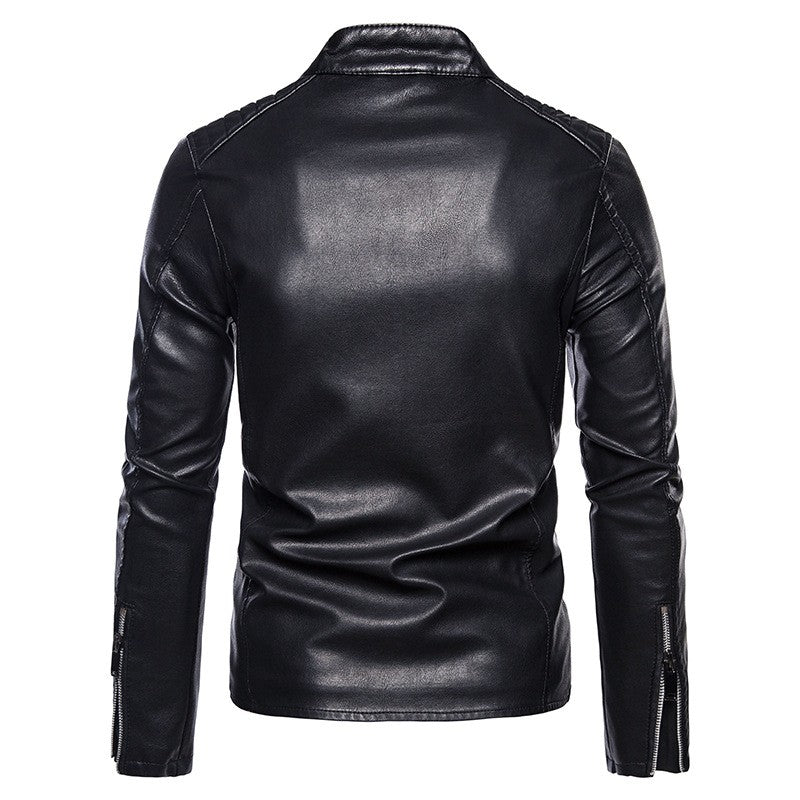 Men 2024 Faux Leather Jacket Motorcycle Autumn Men's Jackets White Jaqueta De Couro Masculina Outwear Male PU Leather Coats 5XL