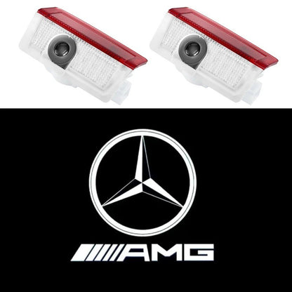 2Pcs LED Light Car Door Projector Lamps Accessories For Mercedes Benz AMG A B C M ML GLA GLS E Class W176 W205 W166 W246 W212
