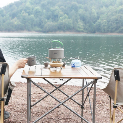 BRS-201A Five-core Fire Stove, Cassette Butane Liquefaction Portable High-power Gas Stove with Electronic Igniter Split Cooktops