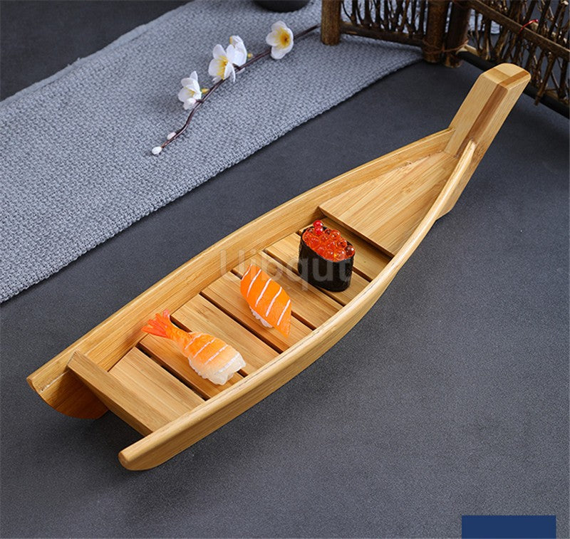 Culinária Japonesa Sushi Barcos Ferramenta de frutos do mar Modelo de Loja de Madeira Artesanal Simples navio Sashimi Pratos Frios Variados Prato de Sushi
