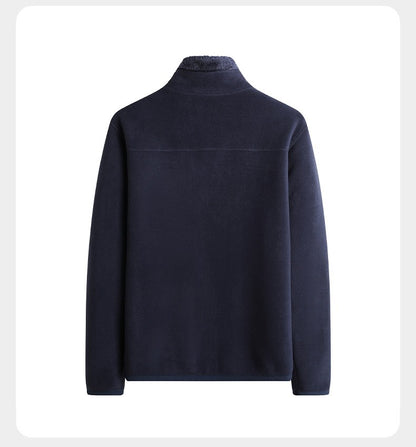 Plus Size Women's Autumn Winter Thickened Double-sided Fleece Hooded Jacket Zipper Long Sleeve Warm Outerwear Casual Style Sh...