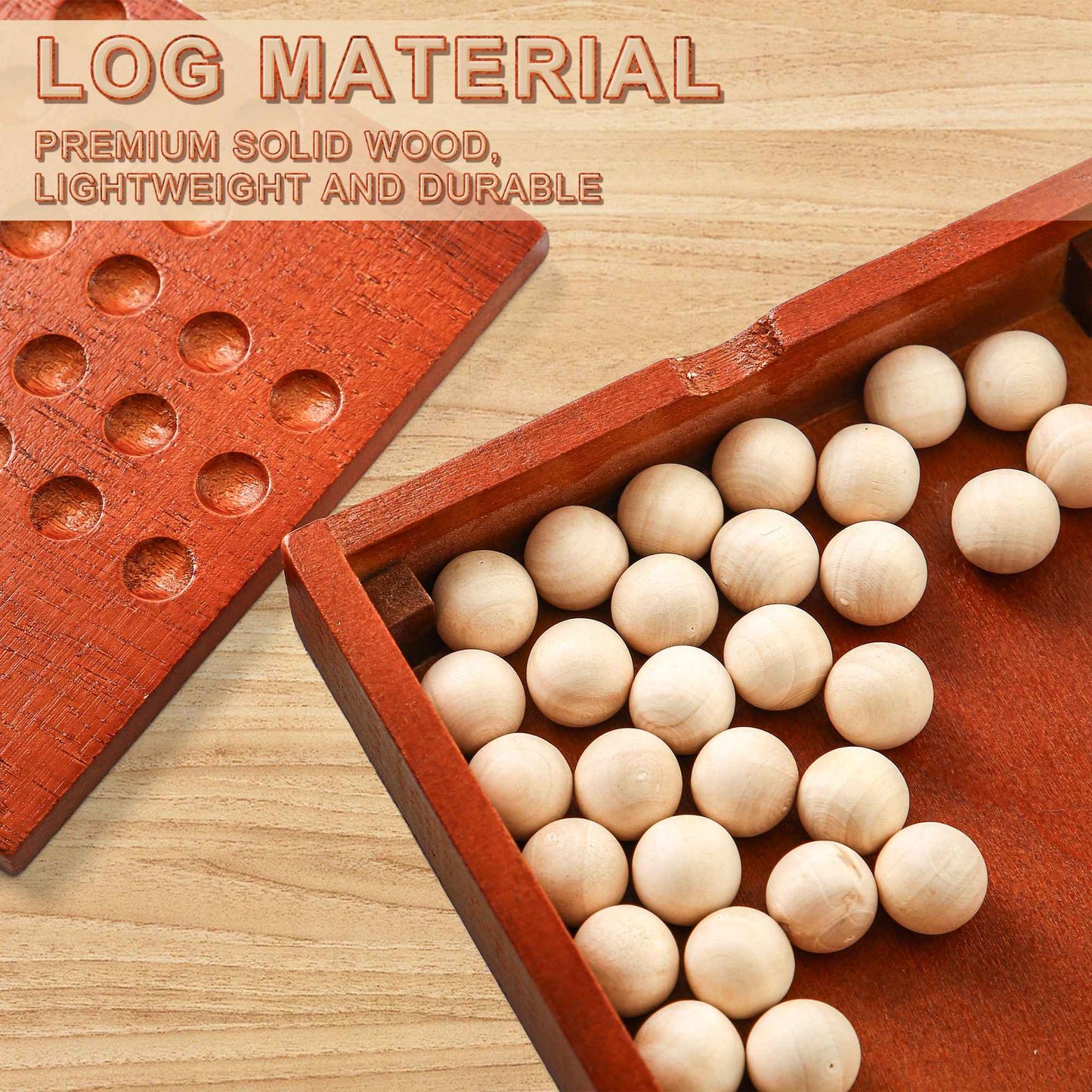 AIUAZA Wooden Independent Single Noble Chess Children's Educational Desktop Game Classical Peg Solitaire Toys Wholesale