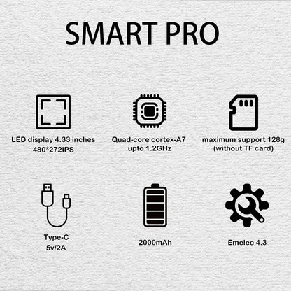 For Trimui M17 Smart Pro Handheld Game Console 4.96''IPS Screen Linux System Joystick RGB Lighting Retro Video Game Player Gift