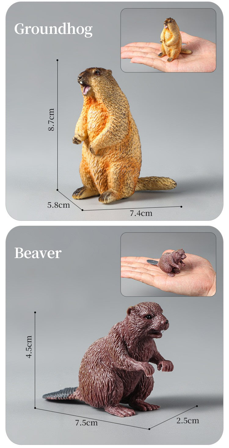 Conjunto de Brinquedos Montessori de Animais Selvagens - Leão Elefante Antílope Miniaturas de Animais Figuras de Ação Zoológico Presente Educacional para Crianças