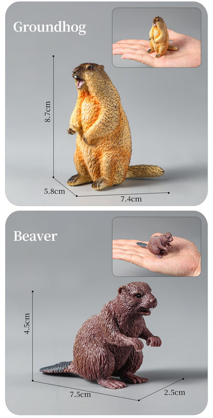 Conjunto de Brinquedos Montessori de Animais Selvagens - Leão Elefante Antílope Miniaturas de Animais Figuras de Ação Zoológico Presente Educacional para Crianças