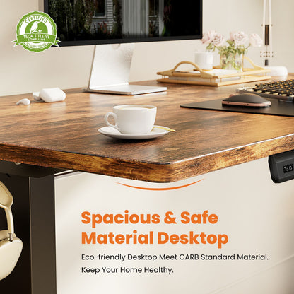Mesa de Escritório Elétrica Ajustável em Altura JHK, Estação de Trabalho Ergonômica com Estrutura de Metal para Casa e Escritório