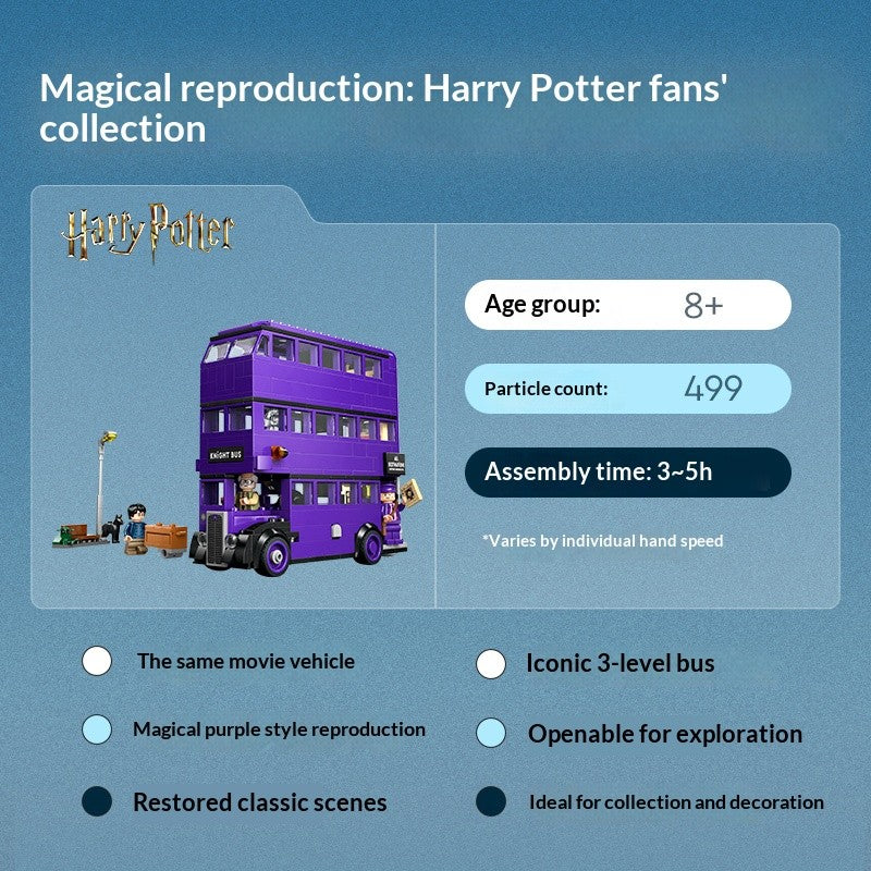 LEGO Blocos de Montar Harry Potter Série 76446 A Aventura do Nôitibus Brinquedo Infantil Montado de Presente