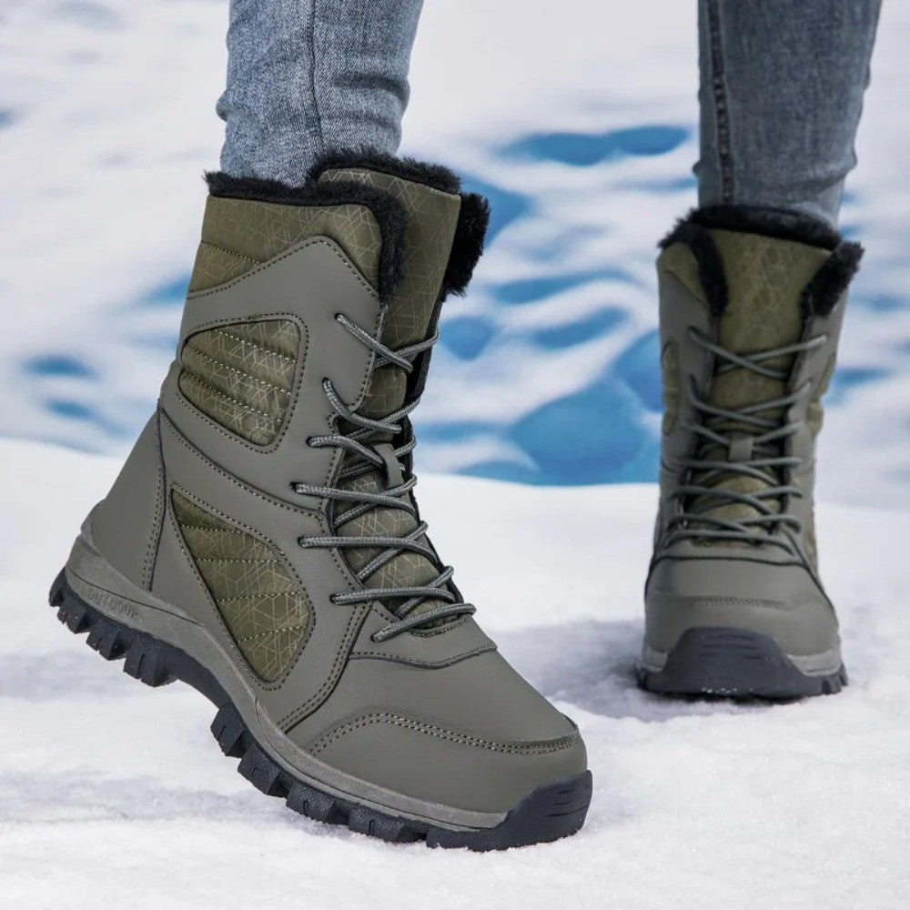 Winter Women's Snow Boots High Top Hiking Boots for Women Winter Outdoor Walking Sneakers Waterproof Plush Warm Platform Boots