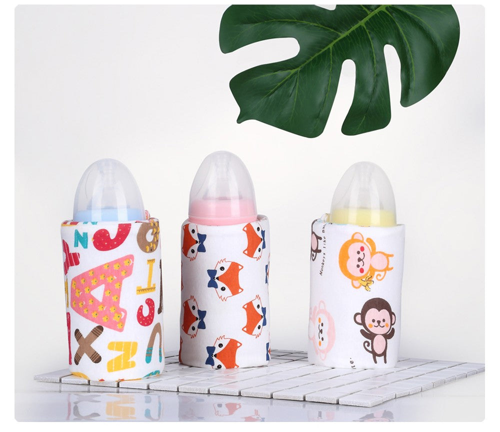 USB Baby Bottle Warmer Portable Travel Infant Baby Feeding Bottle Warmer Heater Thermostat Heated Cover Milk Bottle Heater Bags