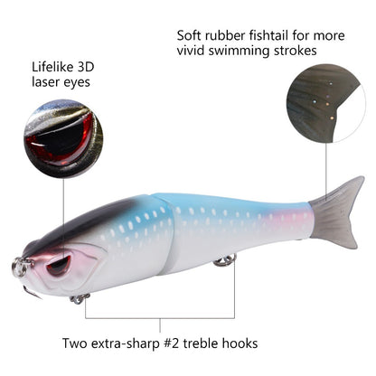 Iscas Artificiais Bassdash Swimbaits Pike Trout Glide Baits Minnow Hard Bass Fishing 7in/2.2oz 4.5in/0.65oz