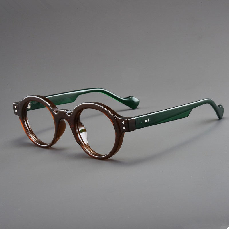 Retro Round Eyeglasses Suitable for Presbyopia Color-matching Trendy Small Frame HD Reading Glasses