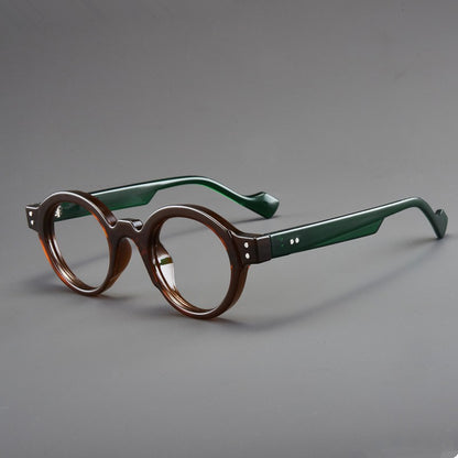 Retro Round Eyeglasses Suitable for Presbyopia Color-matching Trendy Small Frame HD Reading Glasses