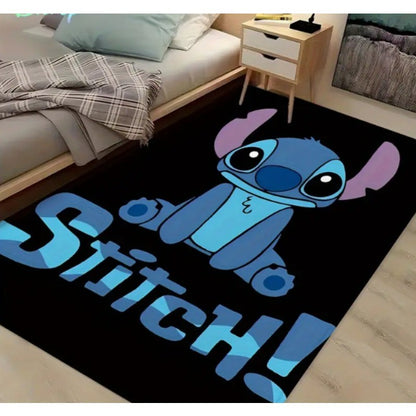 Stitch Large-area Pad Washable Polyester Cartoon Pad Suitable for Living Rooms and Bedrooms Perfect for Anime Home Decoration