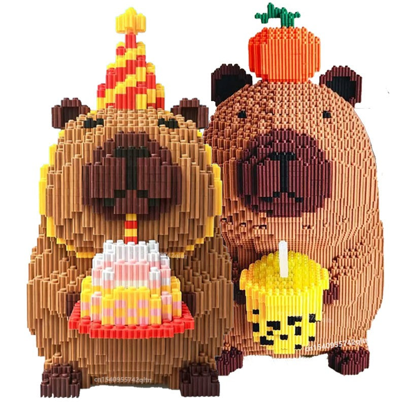Brinquedo Grande de Capivara para Crianças, Capivara Gigante de Aniversário, Figura Capivara, Conjunto de Construção de Natal, Decoração para Casa para Maiores de 6 Anos