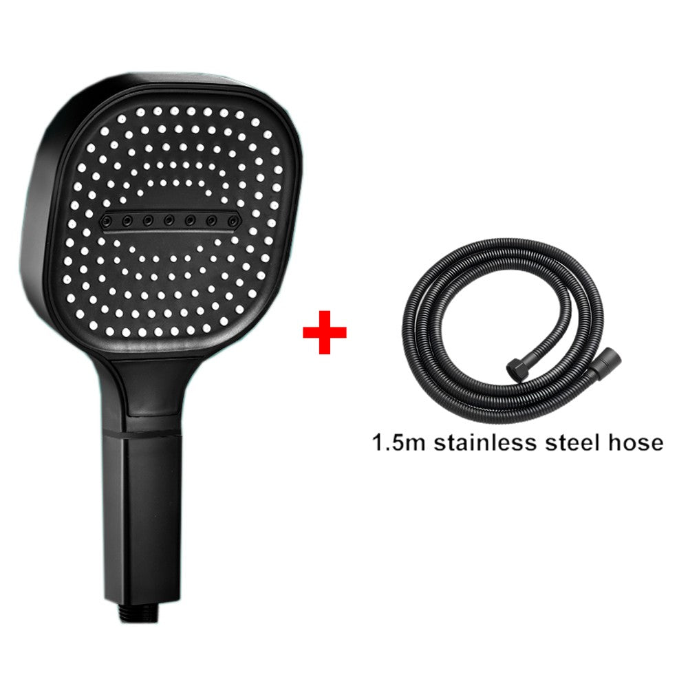 Chuveiro de alta pressão com painel grande de 13CM, com filtro, 3 modos, bico de pulverização de grande fluxo, chuveiro quadrado para banheiro