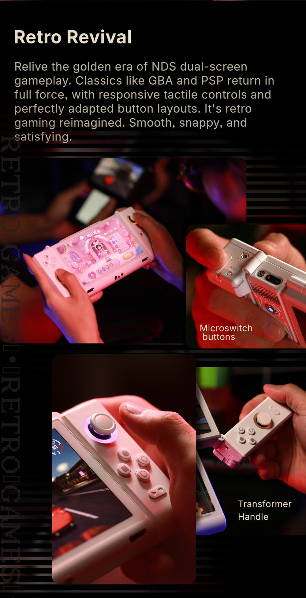 OneXugar SUGAR 1 Foldable Dual OLED Handheld Game Console Android 14 Snapdragon G3 Gen3 16GB 512GB Portable Gaming Handheld