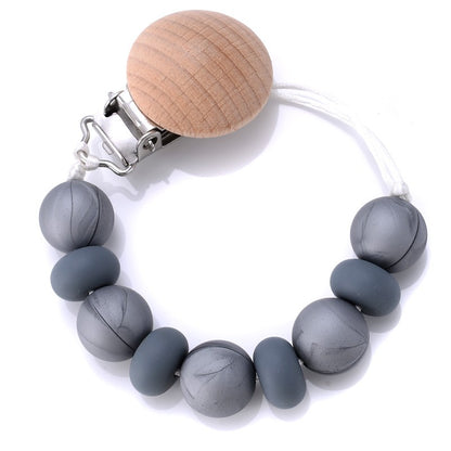 New Silicone Beads Dummy Clip Holder Soother Pacifier Clips Chain for Baby Teething Toys Chew Gifts Accessories BPA Free