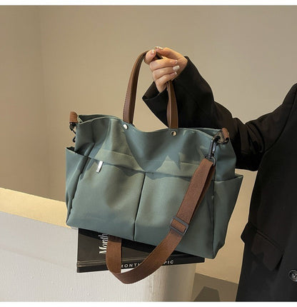 Multi Functional Tote Bag: Durable Nylon Work & Daily Shoulder Purse, Large Capacity Handbag Crossbody Bags for Women Daily Use