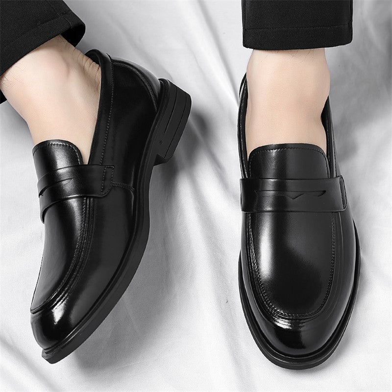 Men's Formal Leather Loafers Italian Style Slip-on  Stylish Elegant Business Shoes Comfortable Lightweight Office Dress Shoes