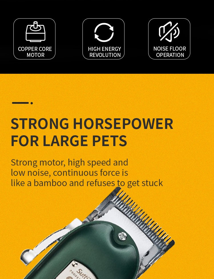 Professional Dog Hair Clipper All Metal Rechargeable Pet Trimmer Cat Shaver Cutting Machine Pets Low Noice Grooming Haircut