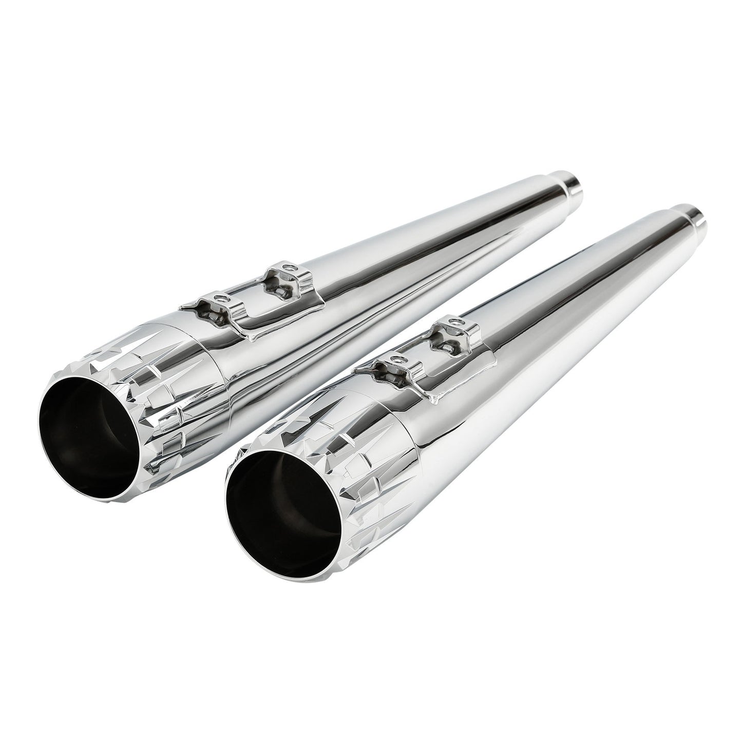Motorcycle 4" Slip-on Mufflers Exhaust Pipes For Harley Touring Electra Street Glide 1995-2016