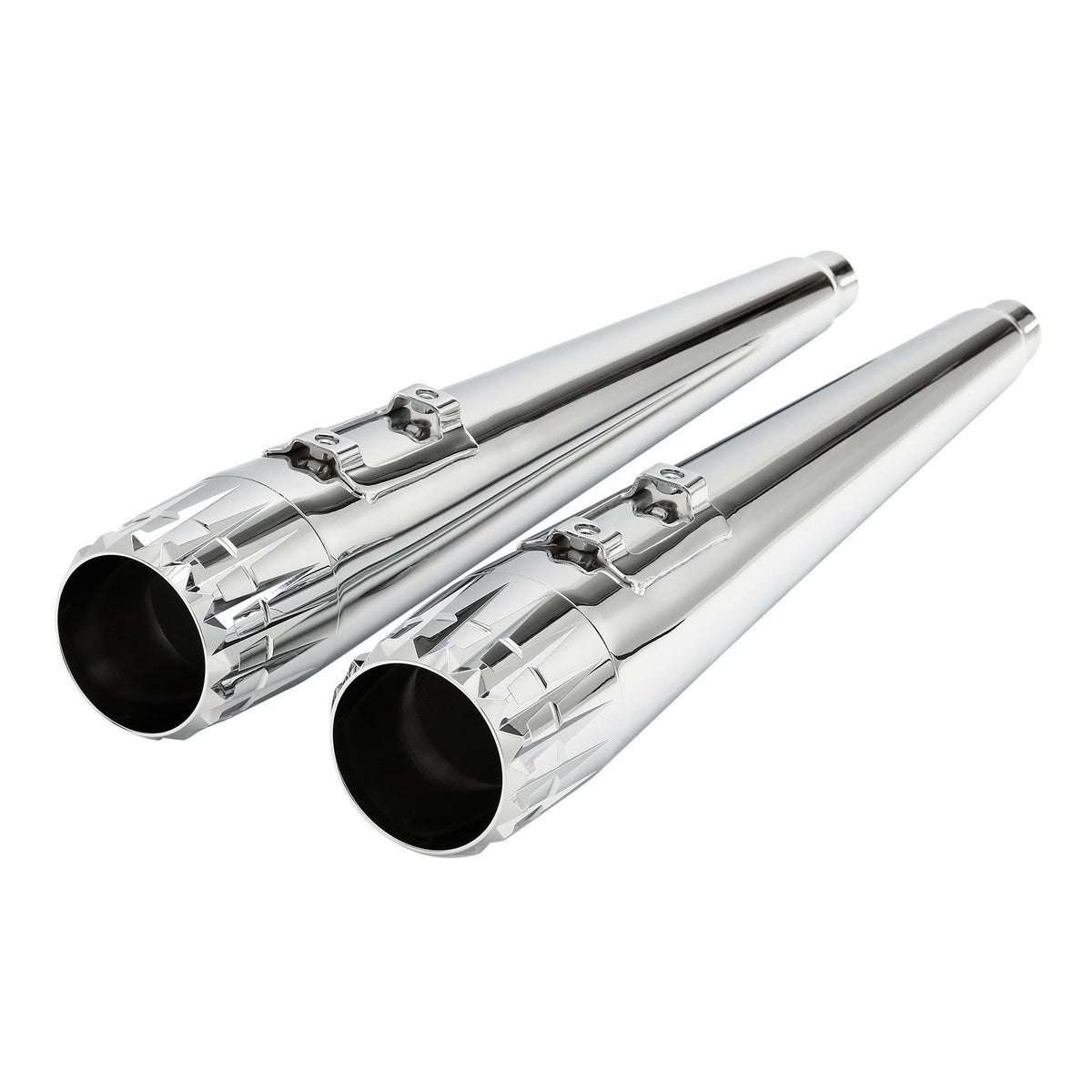 Motorcycle 4" Slip-on Mufflers Exhaust Pipes For Harley Touring Electra Street Glide 1995-2016