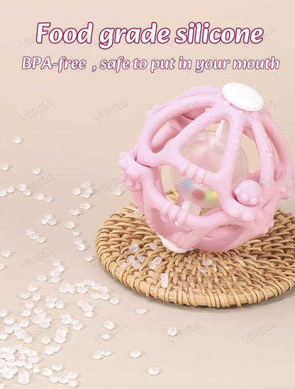Removable Rattle & Sensory Teether Bed Bell Silicone Montessori Ball Newborn Baby Toys Children's Kids Gift Development Games
