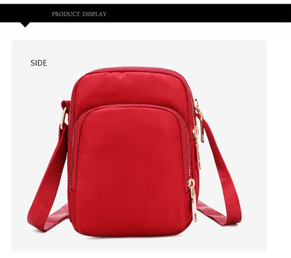 MultiLayer Waterproof Women Shoulder Bag Multifunctional Wallet Crossbody Bag Outdoor Sports Lightweight Phone Purse With Zipper