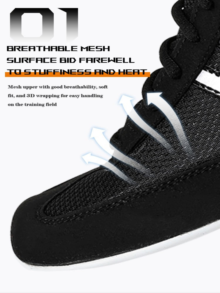 Weightlifting shoes boxing shoes breathable wear-resistant non-slip wrestling shoes fighting sports shoes gym training shoes