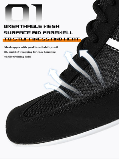 Weightlifting shoes boxing shoes breathable wear-resistant non-slip wrestling shoes fighting sports shoes gym training shoes
