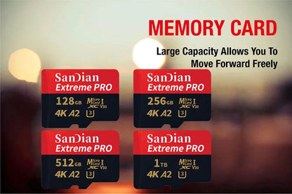 Cartão Micro SD TF Original 128GB 256GB Classe 10 Cartão de Memória de Alta Velocidade U3 4K 512GB Cartão Flash TF 1TB para Smartphone Câmera Drone